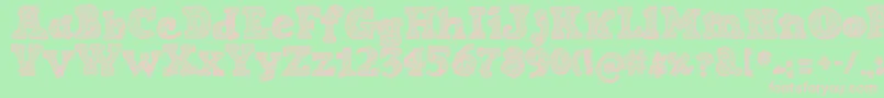 Шрифт SketchNice – розовые шрифты на зелёном фоне