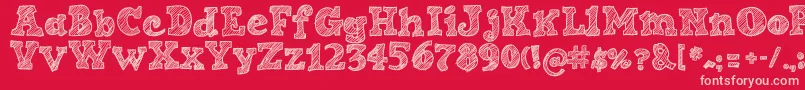 SketchNice Font – Pink Fonts on Red Background