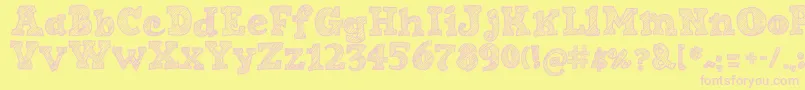 Шрифт SketchNice – розовые шрифты на жёлтом фоне