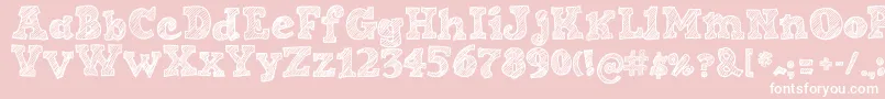 SketchNice Font – White Fonts on Pink Background