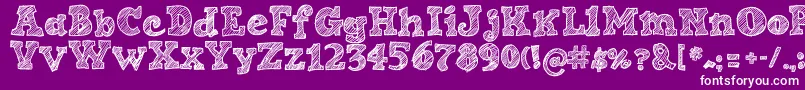 SketchNice Font – White Fonts on Purple Background