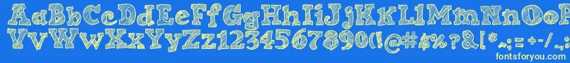 SketchNice Font – Yellow Fonts on Blue Background