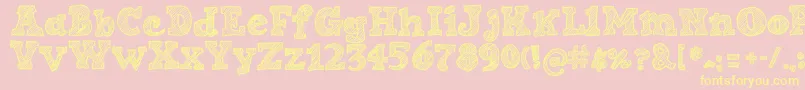 SketchNice Font – Yellow Fonts on Pink Background