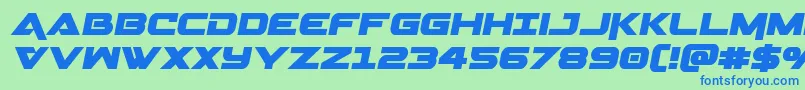 Geminasemital Font – Blue Fonts on Green Background