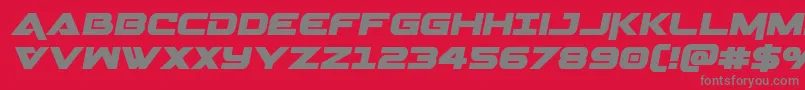Geminasemital Font – Gray Fonts on Red Background