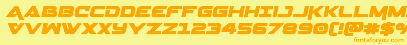 Geminasemital Font – Orange Fonts on Yellow Background