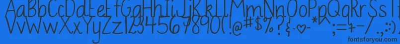 DjbBailey Font – Black Fonts on Blue Background