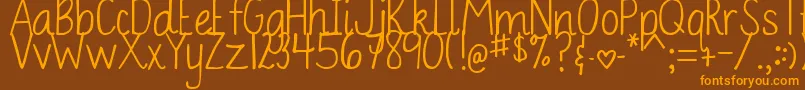 DjbBailey Font – Orange Fonts on Brown Background