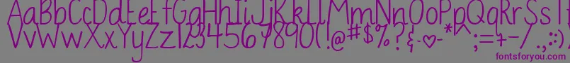 DjbBailey Font – Purple Fonts on Gray Background