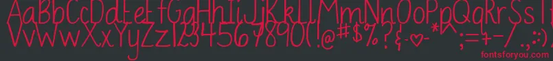 DjbBailey Font – Red Fonts on Black Background