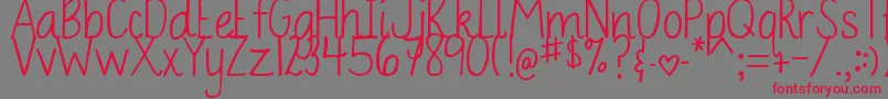 DjbBailey Font – Red Fonts on Gray Background