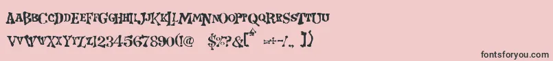 StrangeWorld Font – Black Fonts on Pink Background