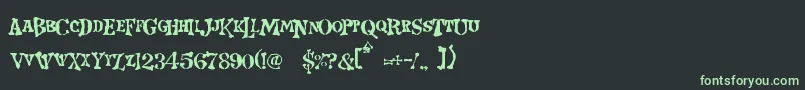 StrangeWorld Font – Green Fonts on Black Background