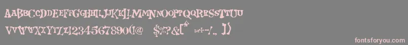 StrangeWorld Font – Pink Fonts on Gray Background