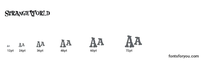 StrangeWorld Font Sizes
