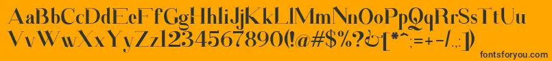Santander Font – Black Fonts on Orange Background