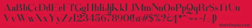 Santander Font – Black Fonts on Red Background