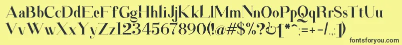 Santander Font – Black Fonts on Yellow Background