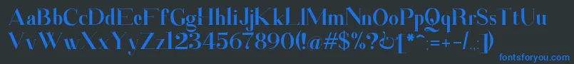 Santander Font – Blue Fonts on Black Background