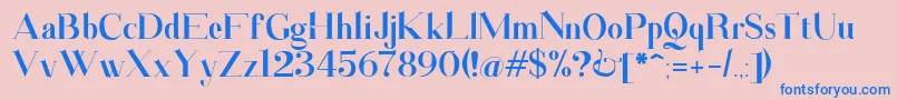 Santander Font – Blue Fonts on Pink Background