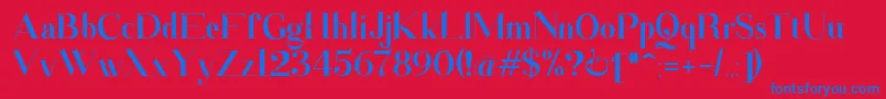 Santander Font – Blue Fonts on Red Background