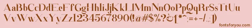 Santander Font – Brown Fonts on Pink Background