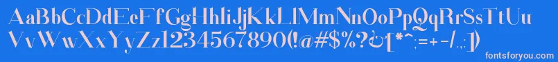 Santander Font – Pink Fonts on Blue Background