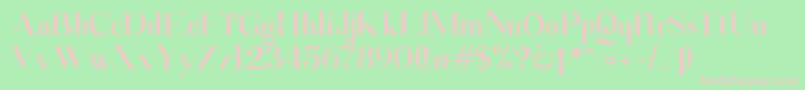 Santander Font – Pink Fonts on Green Background