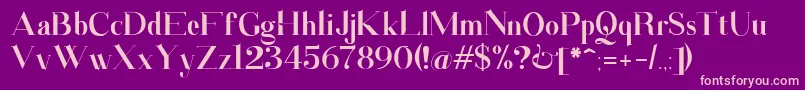 Santander Font – Pink Fonts on Purple Background