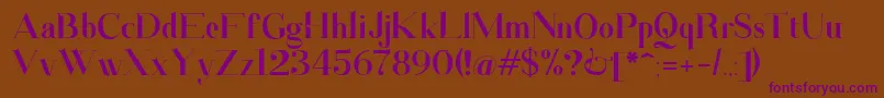 Santander Font – Purple Fonts on Brown Background