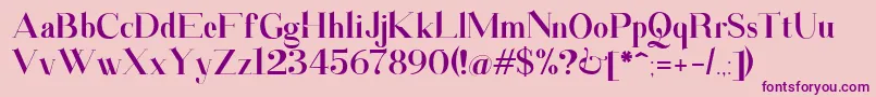 Santander Font – Purple Fonts on Pink Background
