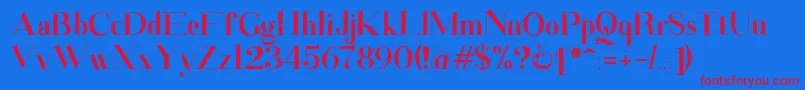 Santander Font – Red Fonts on Blue Background