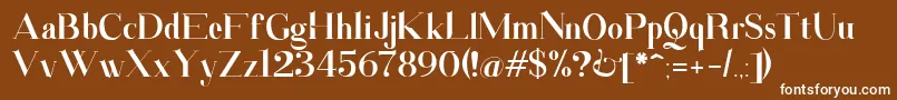 Santander Font – White Fonts on Brown Background