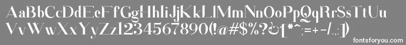 Santander Font – White Fonts on Gray Background