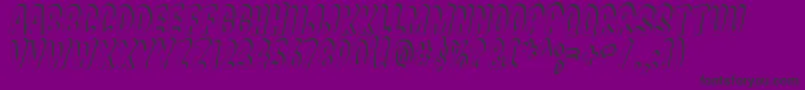 Czcionka Vtcsupermarketsupersale3D – czarne czcionki na fioletowym tle