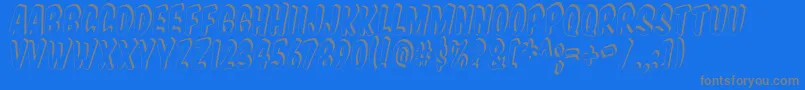 Vtcsupermarketsupersale3D-Schriftart – Graue Schriften auf blauem Hintergrund