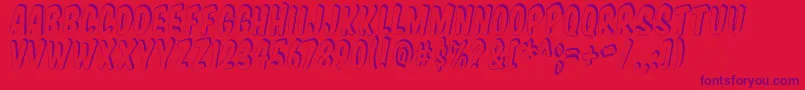 Vtcsupermarketsupersale3D Font – Purple Fonts on Red Background