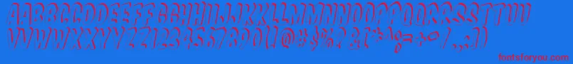 Vtcsupermarketsupersale3D Font – Red Fonts on Blue Background