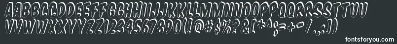Vtcsupermarketsupersale3D Font – White Fonts on Black Background