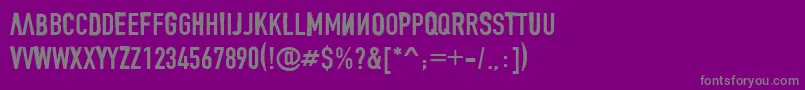 Denial Font – Gray Fonts on Purple Background