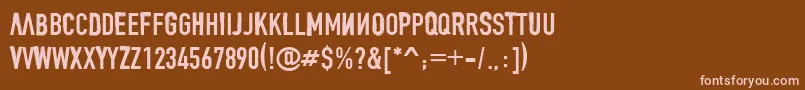 Denial Font – Pink Fonts on Brown Background