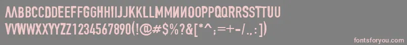 Denial Font – Pink Fonts on Gray Background