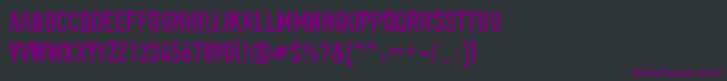 Denial Font – Purple Fonts on Black Background