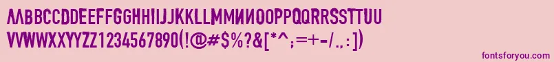 Denial Font – Purple Fonts on Pink Background