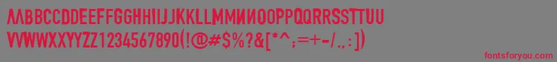 Denial Font – Red Fonts on Gray Background