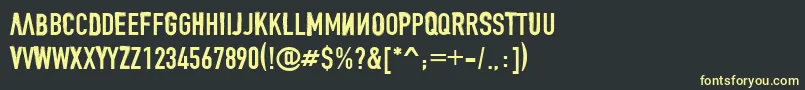 Denial Font – Yellow Fonts on Black Background