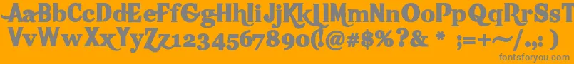 Hot Font – Gray Fonts on Orange Background