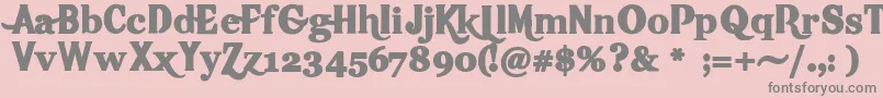 Hot Font – Gray Fonts on Pink Background