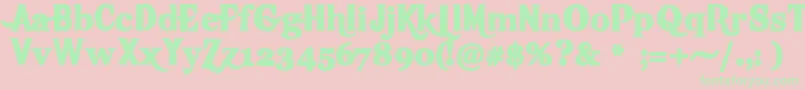 Hot Font – Green Fonts on Pink Background