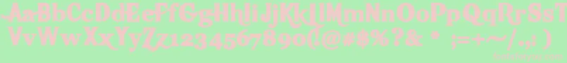 Hot Font – Pink Fonts on Green Background